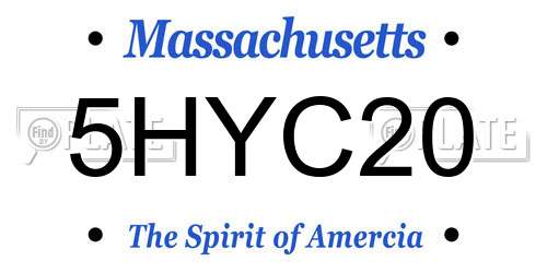 5HYC20 Massachusetts License Plate