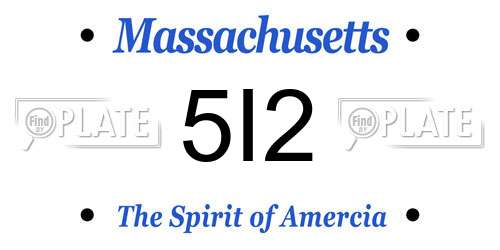 5I2 Massachusetts License Plate
