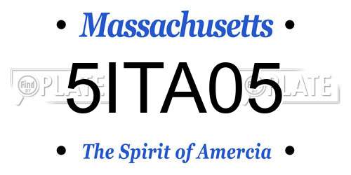 5ITA05 Massachusetts License Plate