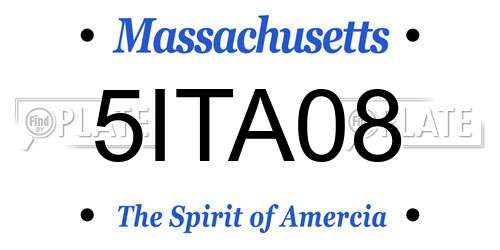 5ITA08 Massachusetts License Plate