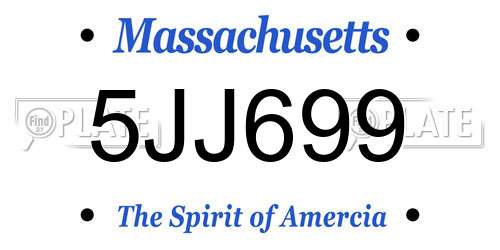 5JJ699 Massachusetts License Plate