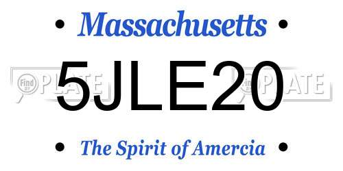 5JLE20 Massachusetts License Plate