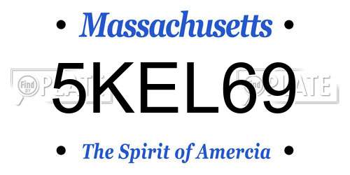 5KEL69 Massachusetts License Plate