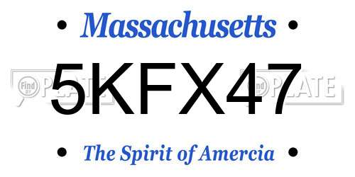 5KFX47 Massachusetts License Plate