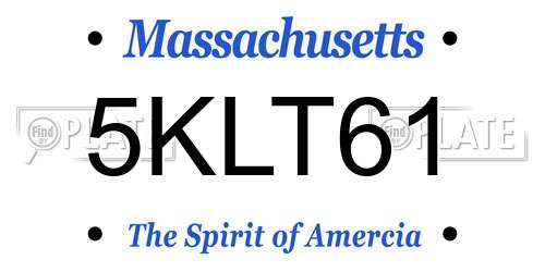 5KLT61 Massachusetts License Plate