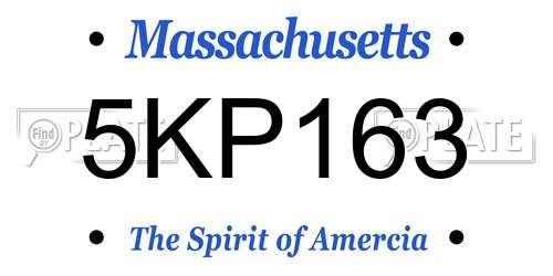 5KP163 Massachusetts License Plate
