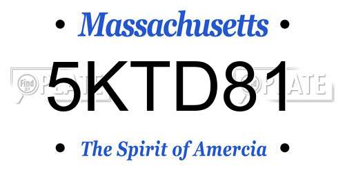5KTD81 Massachusetts License Plate