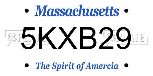 5KXB29 Massachusetts License Plate
