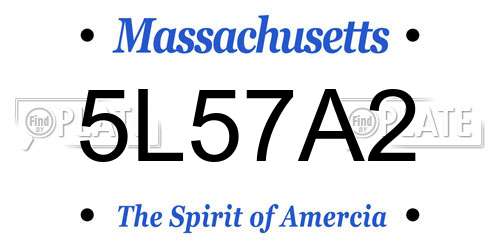 5L57A2 Massachusetts License Plate