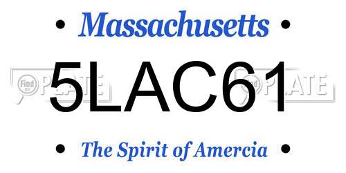 5LAC61 Massachusetts License Plate