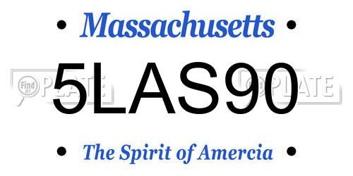 5LAS90 Massachusetts License Plate