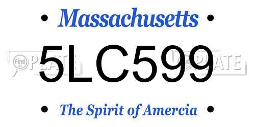 5LC599 Massachusetts License Plate