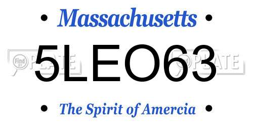 5LEO63 Massachusetts License Plate