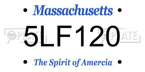 5LF120 Massachusetts License Plate