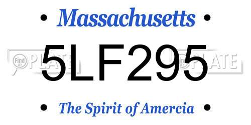 5LF295 Massachusetts License Plate