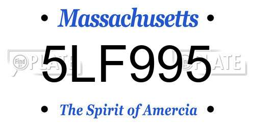 5LF995 Massachusetts License Plate