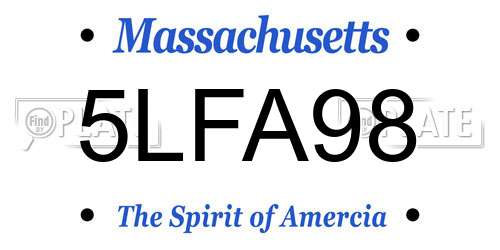 5LFA98 Massachusetts License Plate