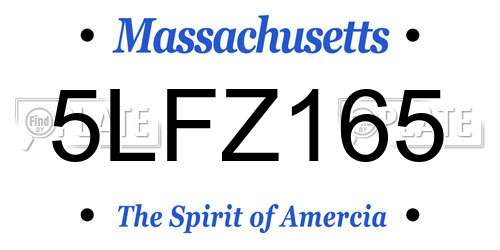 5LFZ165 Massachusetts License Plate