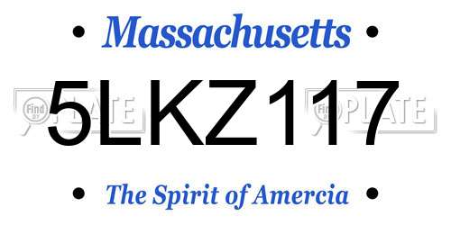 5LKZ117 Massachusetts License Plate