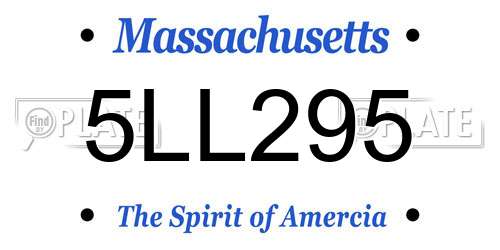 5LL295 Massachusetts License Plate