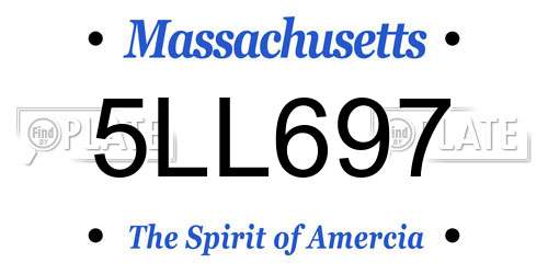 5LL697 Massachusetts License Plate
