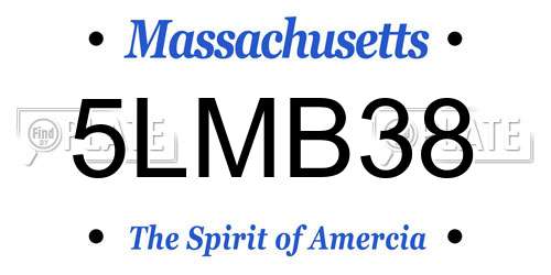 5LMB38 Massachusetts License Plate