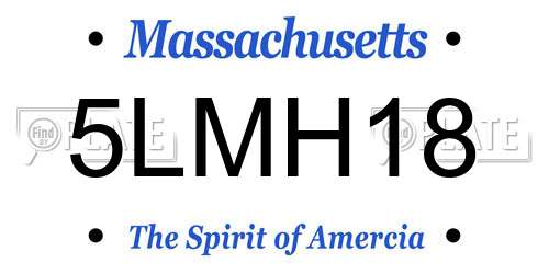 5LMH18 Massachusetts License Plate