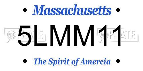 5LMM11 Massachusetts License Plate