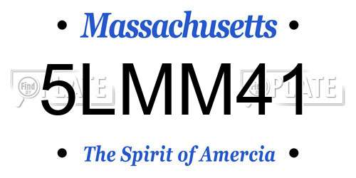 5LMM41 Massachusetts License Plate