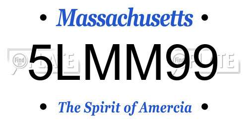 5LMM99 Massachusetts License Plate