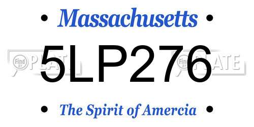 5LP276 Massachusetts License Plate