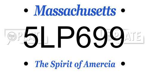 5LP699 Massachusetts License Plate