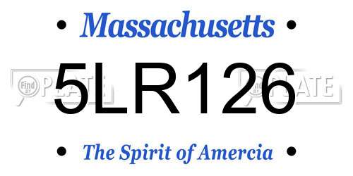 5LR126 Massachusetts License Plate