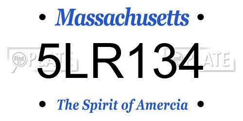 5LR134 Massachusetts License Plate