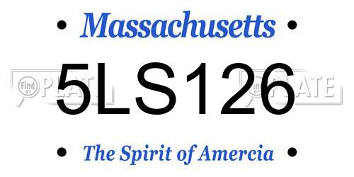 5LS126 Massachusetts License Plate