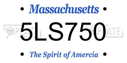 5LS750 Massachusetts License Plate