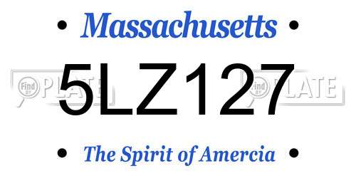 5LZ127 Massachusetts License Plate
