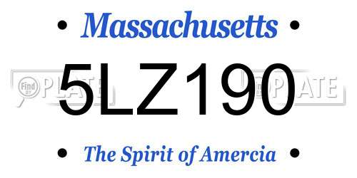 5LZ190 Massachusetts License Plate