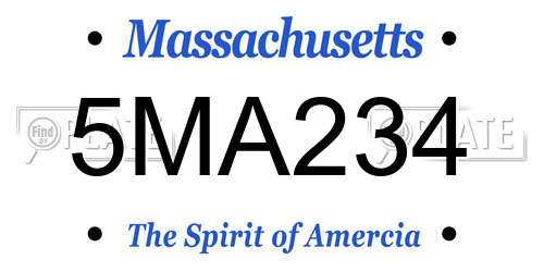5MA234 Massachusetts License Plate