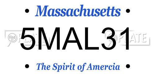 5MAL31 Massachusetts License Plate