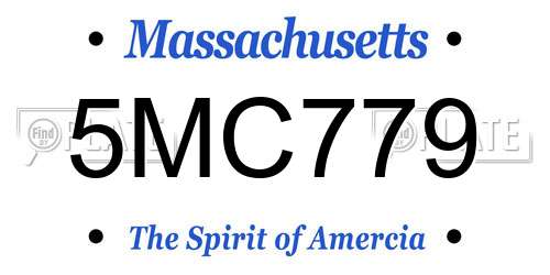 5MC779 Massachusetts License Plate
