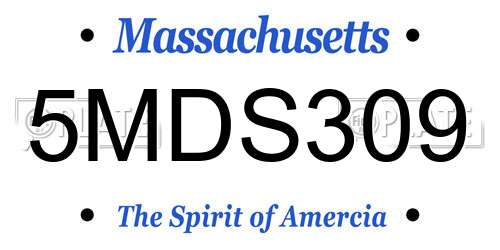 5MDS309 Massachusetts License Plate