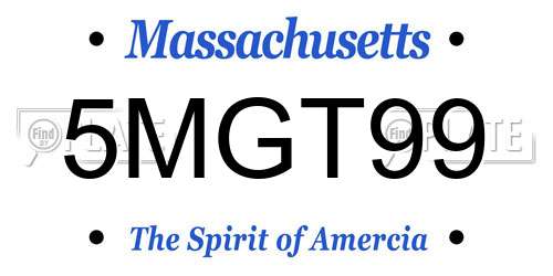 5MGT99 Massachusetts License Plate
