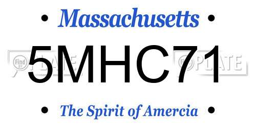 5MHC71 Massachusetts License Plate
