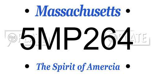 5MP264 Massachusetts License Plate