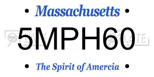 5MPH60 Massachusetts License Plate