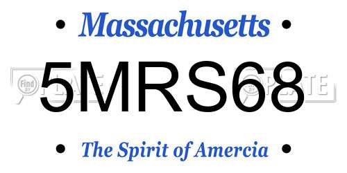 5MRS68 Massachusetts License Plate