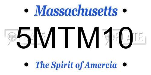 5MTM10 Massachusetts License Plate