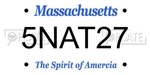 5NAT27 Massachusetts License Plate