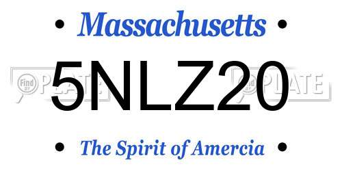 5NLZ20 Massachusetts License Plate